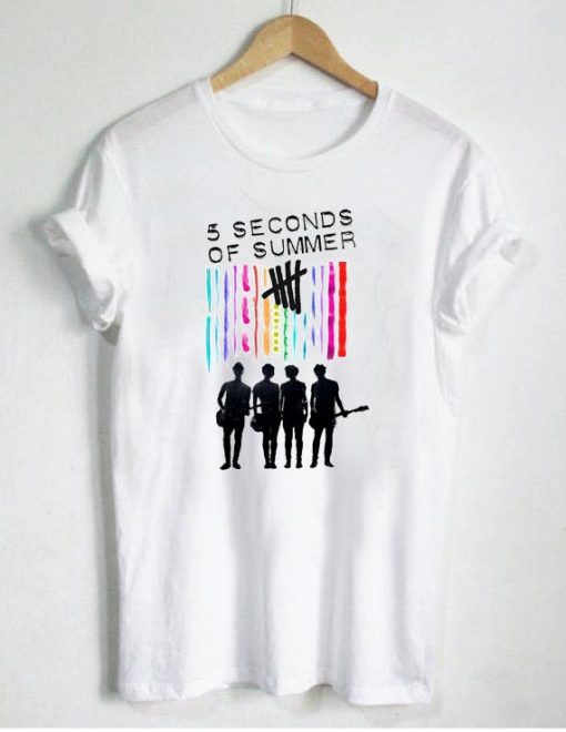 5 Seconds Of Summer Color T Shirt Size S,M,L,XL,2XL,3XL
