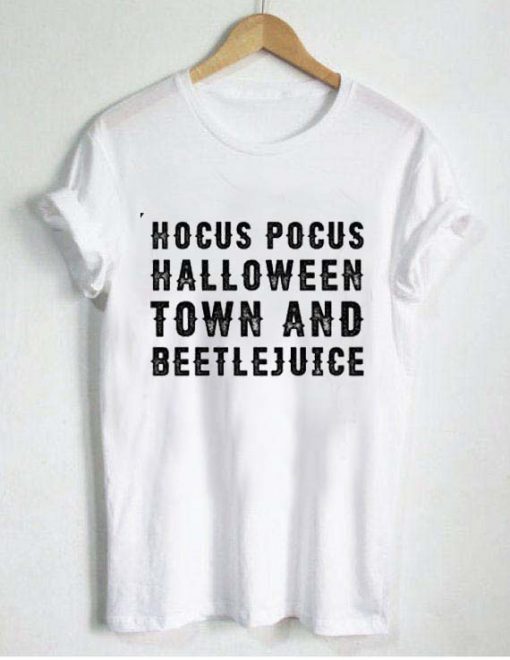 hocus pocus halloween town and beetlejuice T Shirt Size XS,S,M,L,XL,2XL,3XL