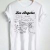 los angeles map T Shirt Size S,M,L,XL,2XL,3XL