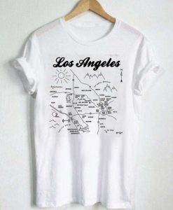 los angeles map T Shirt Size S,M,L,XL,2XL,3XL
