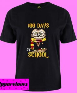 100 Days Owl of school Gryffindor Magic Wizard T shirt