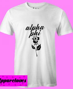 Alpha Phi rose T Shirt