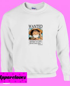 Anime One Piece Wanted Luffy Sweatshirt