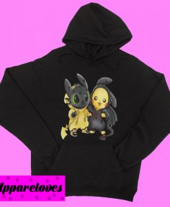 Baby Toothless and Pikachu Hoodie pullover