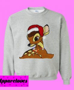 Bambi Christmas Print Sweatshirt