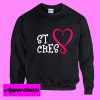 Best Bitches pink heart Sweatshirt