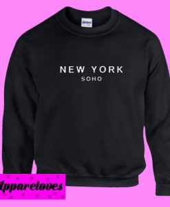 New York Soho Black Sweatshirt Men And Women