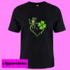 Wine and Leprechaun Heart T shirt