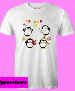 4 Penguins christmas T shirt