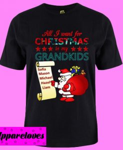 All I want for Christmas T shirt