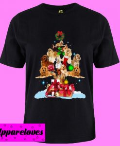 American Cocker Spaniel Christmas Tree T shirt