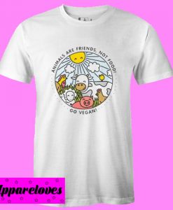 Animals are friends, not food T shirt