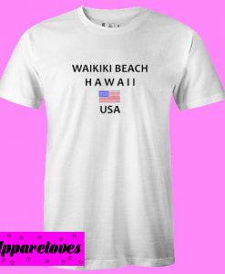 Waikiki Beach Hawaii USA T shirt