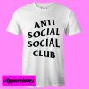 anti social social club T shirt