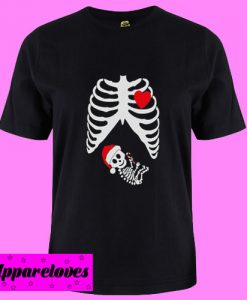 christmas skeleton t shirt