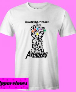 Avengers End Game T Shirt Marvelous Infinity War Gauntlet Superhero Novelty T shirt