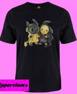 Baby Toothless and Pikachu T shirt