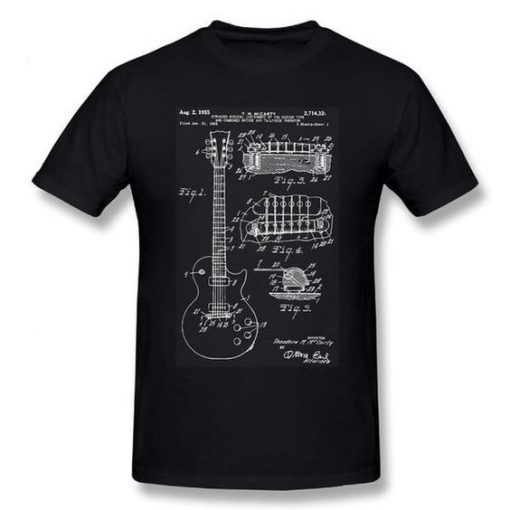 Guitar Blue Print T-shirt DAP