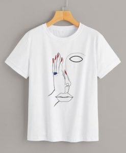 Abstract Figure Face T Shirt DAP