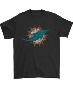 All In One Players Name Miami Dolphins Official Logo Shirts DAP