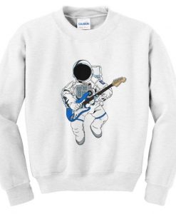 Astronaut playing guitar sweatshirt DAP