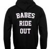 Babes ride out hoodie BACK ay