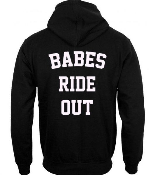 Babes ride out hoodie BACK ay