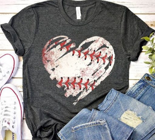 Baseball heart T Shirt ZNF08
