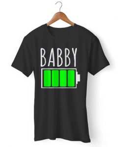 Battery Power Daddy & Baby Matching Fathers Day Present 2 Gildan Man's T-Shirt DAP