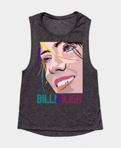 Billie Eilish Face Art - Billie Eilish Tour - Tank Top AY