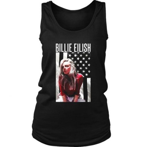 Billie Eilish Usa Flag Art Women's Tank Top DAP