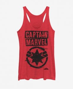 Captain Marvel Painted Logo Tank Top ZNF08