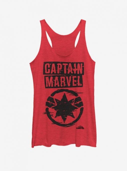 Captain Marvel Painted Logo Tank Top ZNF08
