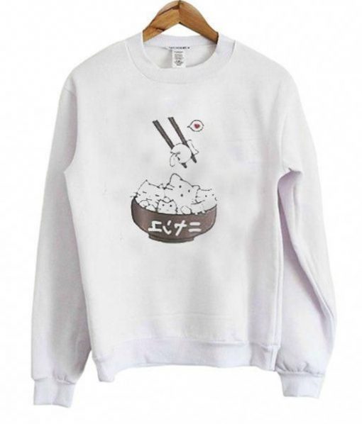 Cat Japanese Art Food Unisex Sweatshirts ay