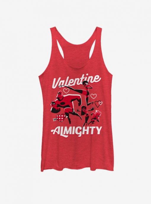 Disney Pixar The Incredibles Valentine Almighty Girls Tank ZNF08