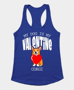 Funny Corgi Cute Valentines Day Apparel Tank Top ZNF08