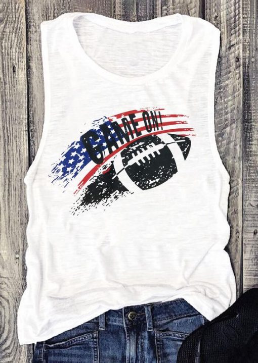 Game On American Flag Tank TOP ZNF08