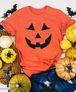 Halloween Pumpkin Smile Face T-Shirt ZNF08