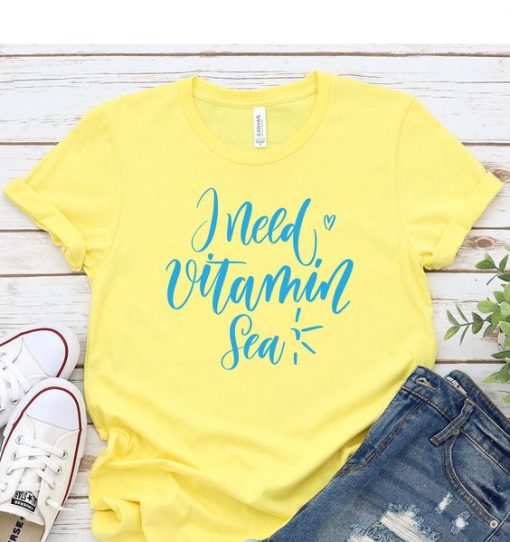 I Need Vitamin Sea Cute Beach Tropical Cruise Vacation T-Shirt ZNF08