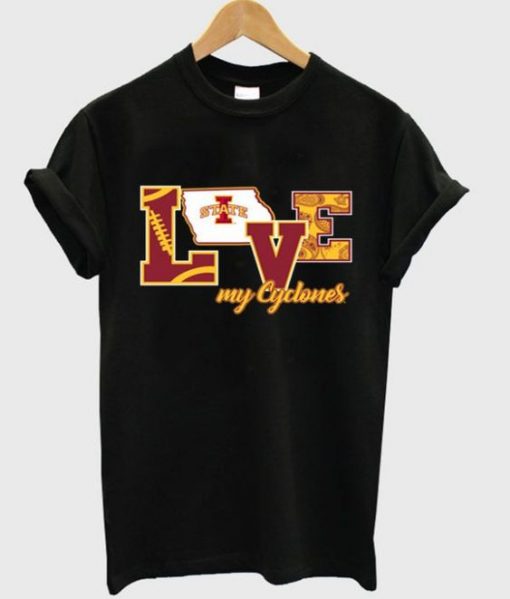 I love state my cyclones t-shirt ZNF08