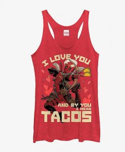 Marvel Deadpool Taco Cupid Girls Tank ZNF08