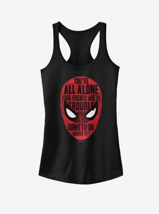 Marvel SpiderMan Face words Tank Top ZNF08