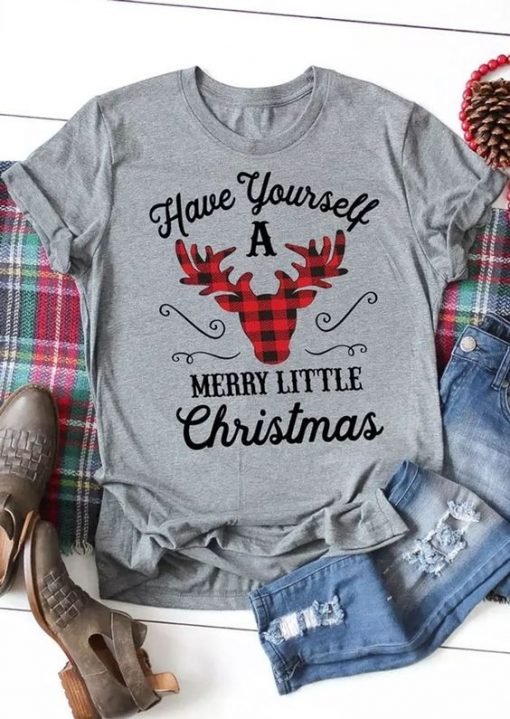 Merry Little Chirtmas T-Shirt ZNF08