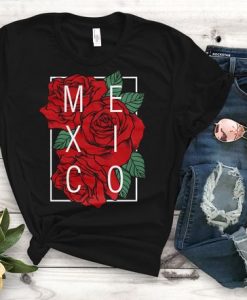 Mexico with Roses Unisex T-Shirt ZNF08