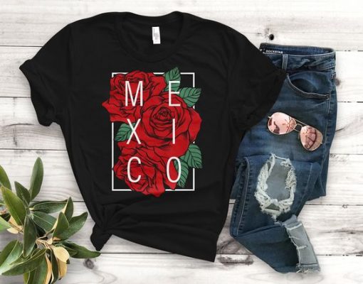 Mexico with Roses Unisex T-Shirt ZNF08