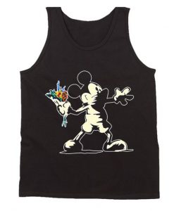 Mickey Mouse Banksy Art Cartoon Disney Men's Tank Top DAP