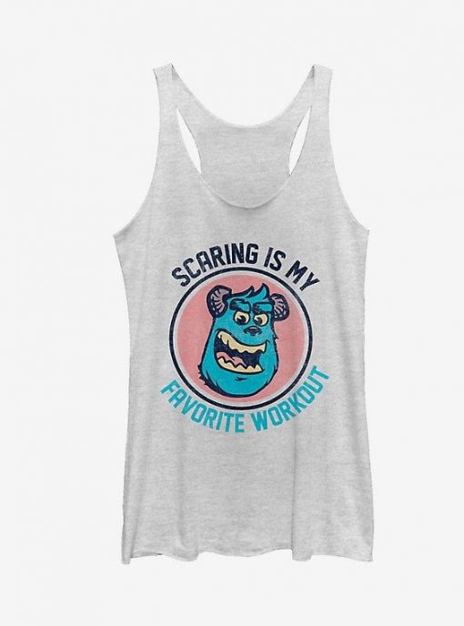 Monsters Inc. Sulley Scaring is My Favorite Workout Girls Tanks ZNF08