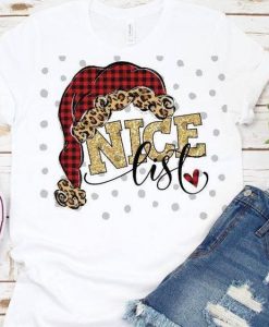 Nice list Christmas Sublimation Transfer TSHIRT ZNF08