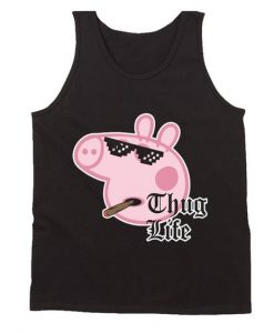 Peppa Pig Thug Life Parody Men's Tank Top DAP
