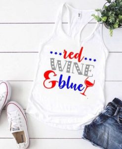 Red wine and blue TANK TOP ZNF08